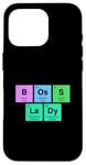 Coque pour iPhone 16 Pro Patron Lady Tableau périodique Cadeau scientifique STEM Laboratoire Femme