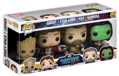 Figurine Pop - Marvel Les Gardiens De La Galaxie - Pack Groot Starlord Gamora Ego - Funko Pop