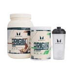 Origin Bundle - Protein - Chocolate Chip Cookie - Pre-Workout - Sour Apple - Shaker