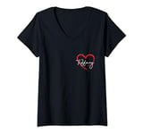 Womens I Love Tiffany Heart Tiffany Funny I Heart Tiffany V-Neck T-Shirt