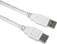 Rallonge Usb 3.0, Câble De Données Superspeed Jusqu'À 5 Gbit/S, Câble De Charge, Usb 3.0 Type A Femelle Vers Mâle, 9 Broches, 3 Blindages, Couleur Blanc, Longueur 3 M[X1973]