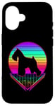 iPhone 16 Miniature Schnauzer Retro Vintage 80s Funny Dog Lover Case