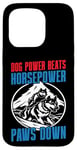 Coque pour iPhone 15 Pro Dog Power bat Horsepower Paws Down Mushing