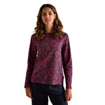 Joules Womens Harbour Print Long Sleeve Top - Purple - Size 18 UK