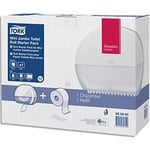 Tork Distributeur de papier toilette + recharge Premium mini Jumbo 170 m doux blanc - Pack T2 Starter