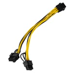 6pin to Dual 8pin 6+2pin PCIe Power Splitter Cable for PCI Express Graphics Card