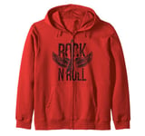 Rock and Roll Guitar Player Musicians Zip Hoodie