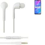 Earphones pour Huawei P Smart S in ear headset stereo blanc