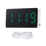 Desk Alarm Clock Digital  LED Temperature USB Bedside Table Travel Clocks8489