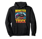 Monster Truck Crushing Cars Tee for Monster Truck Lovers Pullover Hoodie