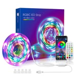 LED-TV-bakgrundsbelysning med APP-kontroll 5M USB LED-remsljus Musik