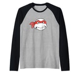 Teenage Mutant Ninja Turtles Raphael Angry Big Face Portrait Manche Raglan