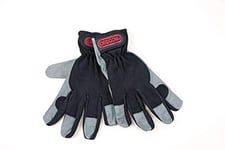 OREGON - Gants de Travail en Cuir & Tissu Extensible, Poignets Ajustables, Gants de Jardinage & Bricolage, Anti-Froid / Vent / Humidité, Gants Anti-Coupure EPI - Taille XL