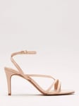 Phase Eight Patent Leather Barely There Strappy Sandals, Pale Pink