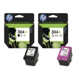 Original HP 304XL Black & Colour Ink Cartridge For ENVY 5010 Inkjet Printer