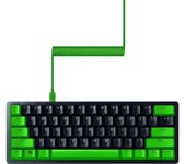 RAZER PBT Keycaps & Coiled Cable - UK/US Layout, Lime Green, Black,Green