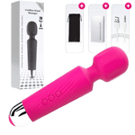 Pink Massager Vibrating Wand Magic Body Massage USB Rechargeable Showerproof UK