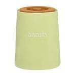 Premier Housewares Biscuit Ceramic Kitchen Storage Jars Green Cookie Jars for Biscuits Canisters for The Kitchen Tea Coffee Sugar Tea Coffee and Sugar Canisters