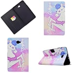 JIan Ying New Case for Galaxy Tab A6 10.1",Painted Pattern Slim Lightweight Smart Stand Protective Cover Case with Magnetic Cover Buckle for Samsung Galaxy Tab A6 10.1" SM-T580 T585 - Pink horse