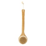 Sollbry - Brosse pour le corps - Brosse à dos à sec - Brosse de bain en bois de bambou - Poils naturels - Massage exfoliant - Améliore la circulation