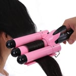 Tourmaline Ceramic Triple Pipe Hair Curler Hair Curling Iron EU Plug (28mm) GGM