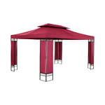 Uniprodo Telt-pavillon - 3 x 4 m 160 g/m² vinrød