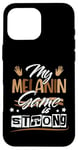 Coque pour iPhone 16 Pro Max Melanin Game Black Queen Afro Women Black History Month Girl