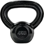 Scsports - Kettlebell - 4 kg Fonte Surface Texturée en Noir - Haltère à Boule Poids pour Entraînements de Fitness et Musculation à Domicile ou Gym