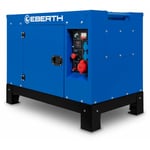 Eberth - Groupe électrogène 10000 Watts, 18,4 cv, moteur diesel à 4 temps, générateur de courant triphasé avec 1x 400V, 2x 230V, 1x 12V, régulateur