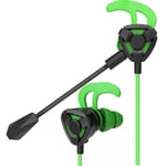 Casques d'écouteurs de jeu filaires pour Pubg PS4 CSGO Casque Jeux Casque 7.1 avec micro Contrôle du volume PC Gamer Earphones-G9 vert