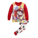 2 st pojkar barn pyjamas Super Mario Pjs Set söt nattkläder A 120cm