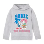 Sonic The Hedgehog Girls Collegiate Sonic & Amy Hoodie - 5-6 Years