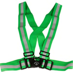 Nordic Grip Reflective kid Cross Belt Green - Grön Reflexsele för barn