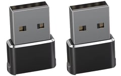 2x USB-C 3.1 Female to USB-A Male Adapter Plugs For Apple iPhone 14 15 16 Pro