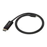 Amazon Basics Bi-Directional USB-C to DisplayPort Cable, 0.9 m, Black