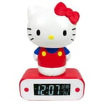 BigBen Lampe Veilleuse Sans Fil Hello Kitty avec Réveil Numérique Multicolore