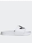 adidas Originals Unisex Adilette Lite Slider - White/black, White/Black, Size 8, Men