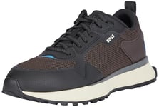 BOSS Mens Jonah Runn Mesh-Detail Trainers in Mixed Materials Size 8