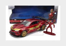 1:32 JADA Chevrolet Camaro Coupe With Iron Man Figure 2016 Red Gold 253223022