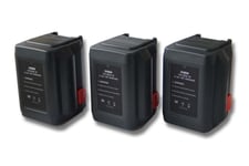 vhbw - Lot 3 batteries Li-Ion 4000mAh (18V) pour outils taille-haie Gardena Highcut 48-Li comme 8835-U, 8835-20, 8839, 8839-20.