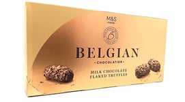 M&S Belgian Flake Chocolate Truffles  Milk Chocolate 200g Made in Belgium