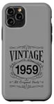 Coque pour iPhone 11 Pro Anniversaire 65 Vintage Original Parts 1959 Née