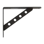 Amig - Équerre d'étagère murale | Console pour étagère | Support étagère en Acier | Coleur: Noir | Dimensions: 300 x 240 | Poids max.: 260 kg