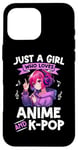 iPhone 16 Pro Max Just a Girl Who Loves Anime and K-Pop Anime Merch Japanese Case