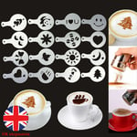 16 x Cappuccino Coffee Barista + Stainless Steel Chocolate Shaker Duster Kit UK