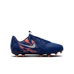 Nike Phantom Gx Ii Academy Mg Erling Haaland Personal Edition - Navy/krom Barn Limited Edition, størrelse 35