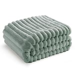 Bedsure Couvertures en Polaire pour canapé – Couverture Polaire Super Douce et Confortable, Couverture pelucheuse pour canapé, Couverture pelucheuse pour canapé, 127 x 152,4 cm, Vert Sauge