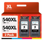 HALLOLUX PG-540 XL CL-541 XL Remplacement pour Canon 540 et 541 XL Encre pour Canon 540 541 540XL Compatibles pour PIXMA MG3650 MG3550 MG4250 MG3650S MG3600 MX475 MG2150 MG3150 (2 Noir)