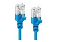 Microconnect - Nettverkskabel - Rj-45 (Hann) Til Rj-45 (Hann) - 50 Cm - U/Ftp - Cat 6A - Halogenfri, Slank, Uten Hindringer - Blå