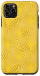 Coque pour iPhone 11 Pro Max Ambre Glow Jaune Orange Art Déco Motif éventail